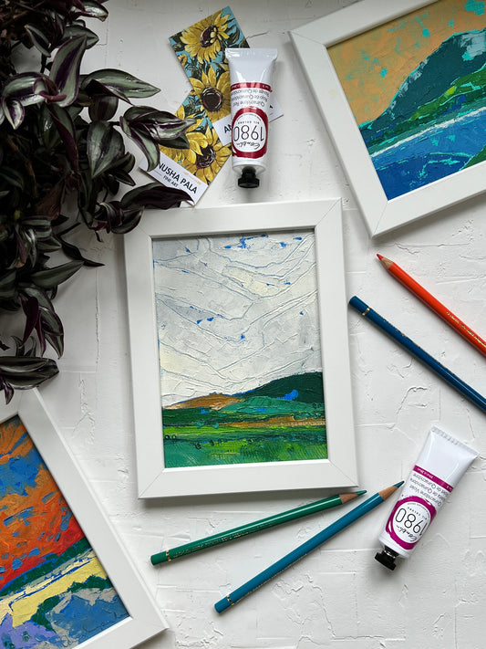 Scottish misty mountains - 5"x7"