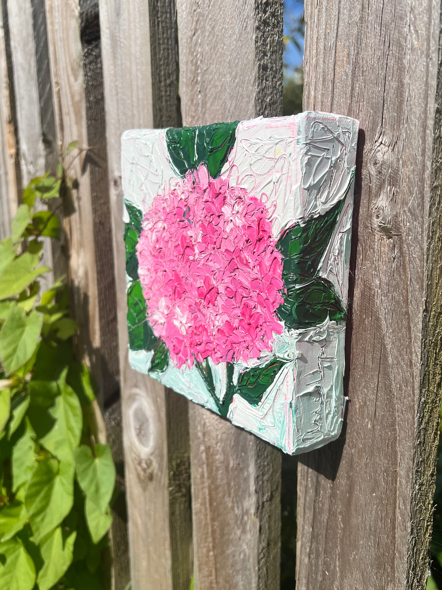 Pink Hydrangea - 6"x6"