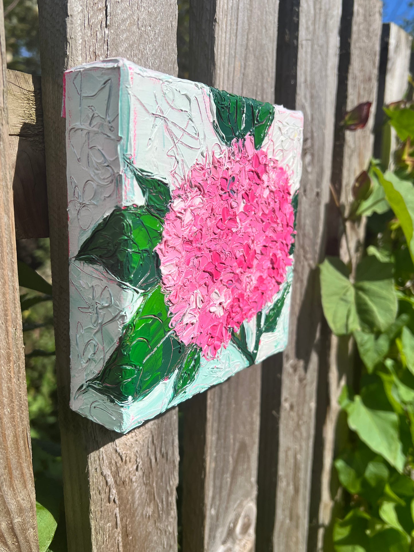 Pink Hydrangea - 6"x6"