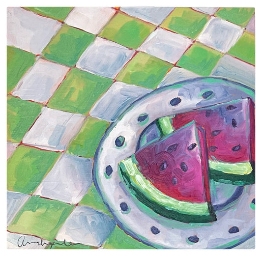 Water Melon breakfast  - 8"x8"