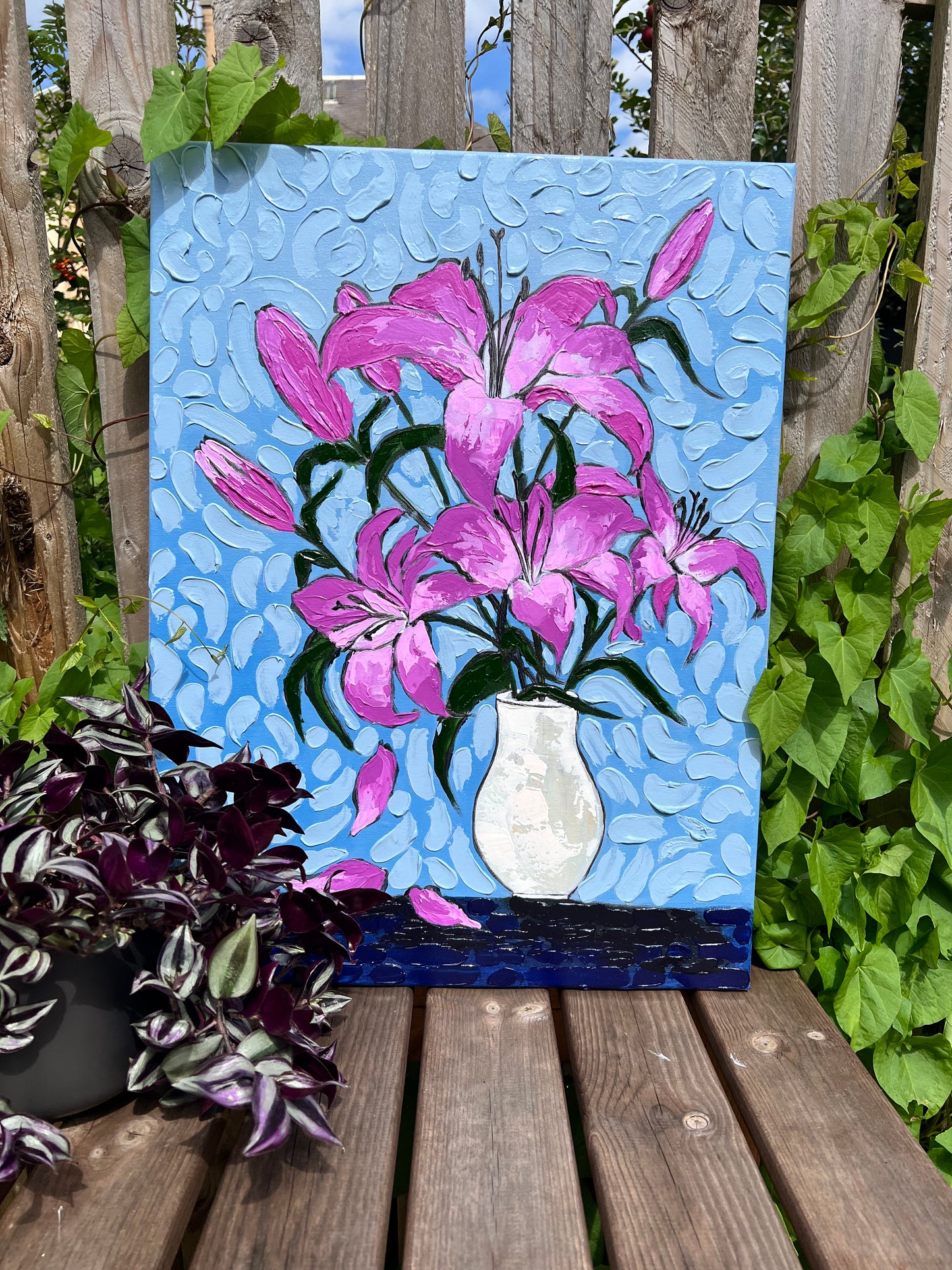 Midnight Lillies - 24"x18"