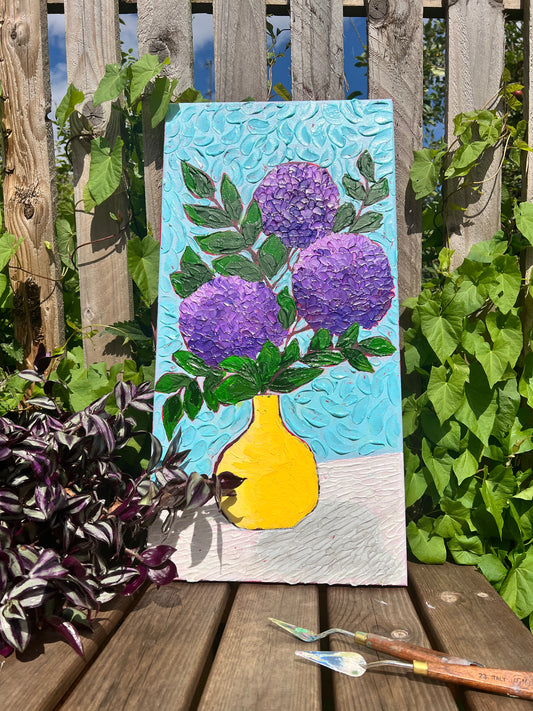 Purple hydrangea - 24"x12"