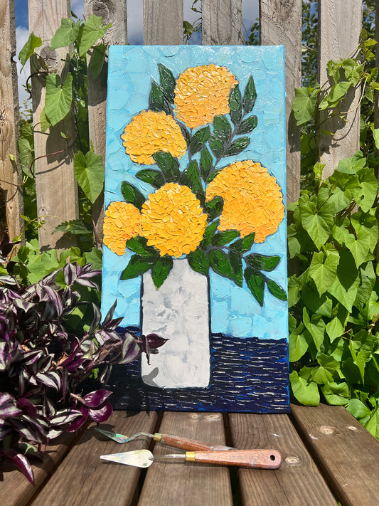 Golden hydrangea - 24"x12"