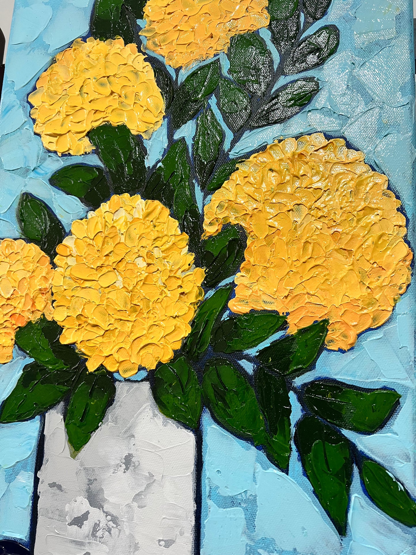 Golden hydrangea - 24"x12"