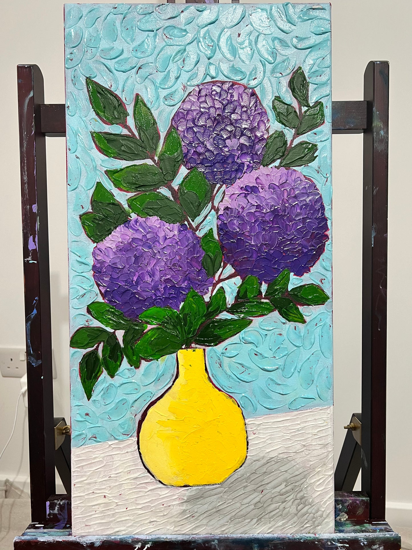 Purple hydrangea - 24"x12"