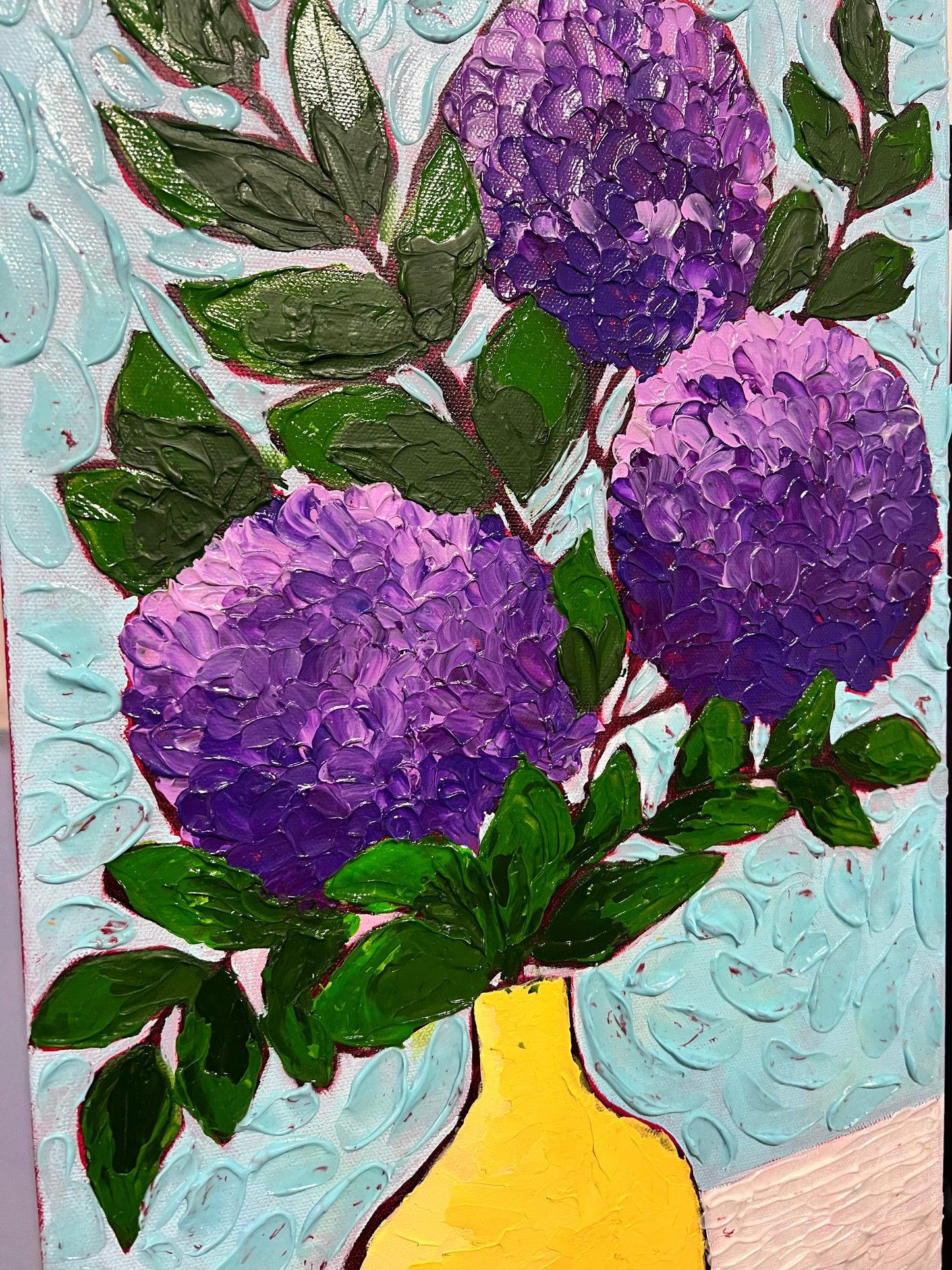 Purple hydrangea - 24"x12"