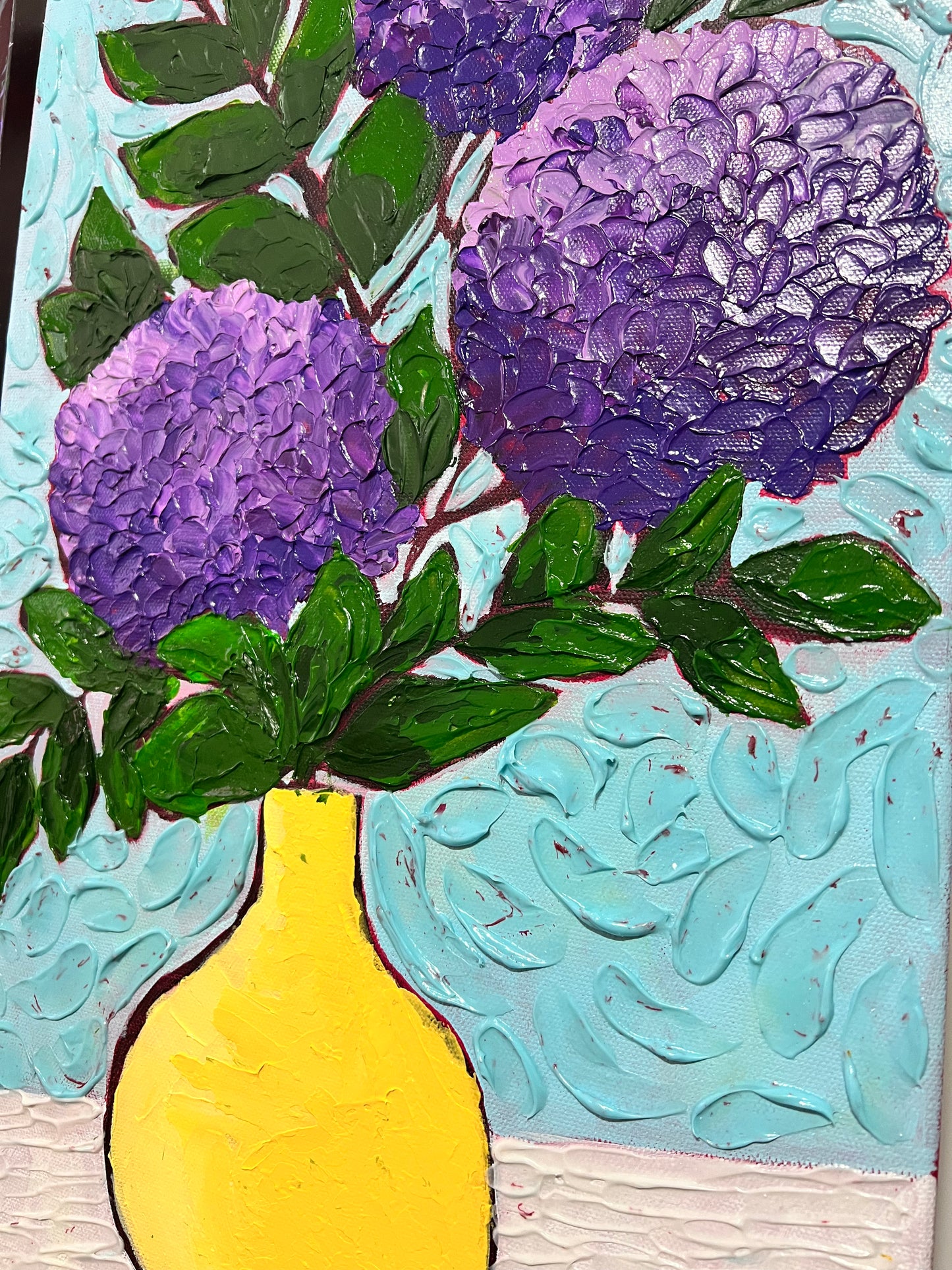 Purple hydrangea - 24"x12"