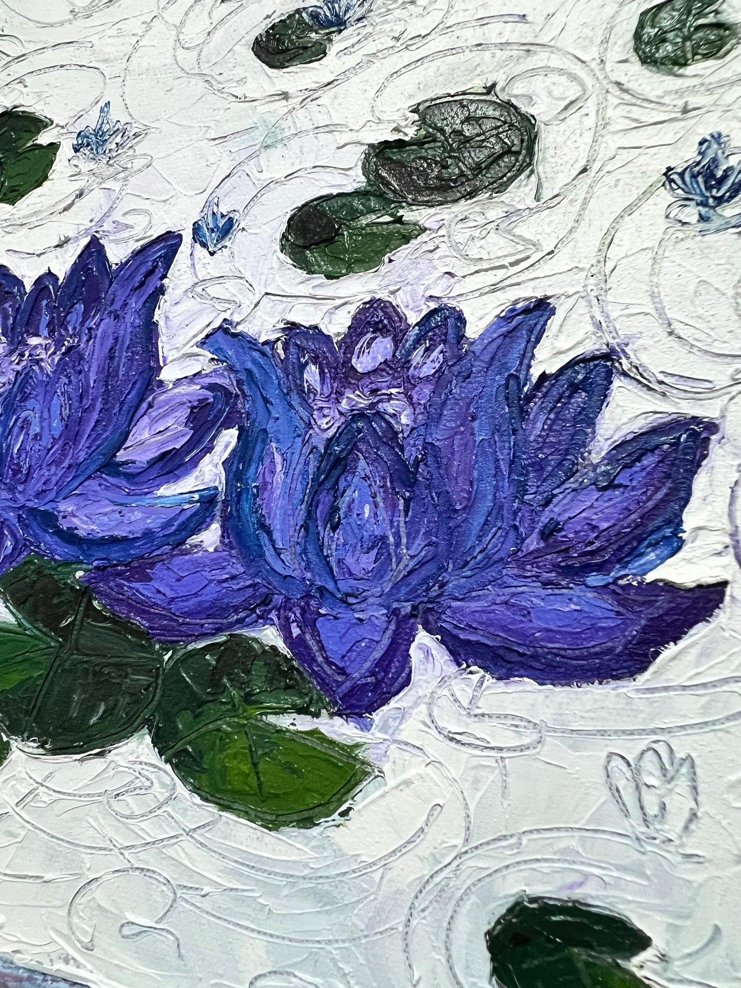 Blue Water Lilly - 10"x12"