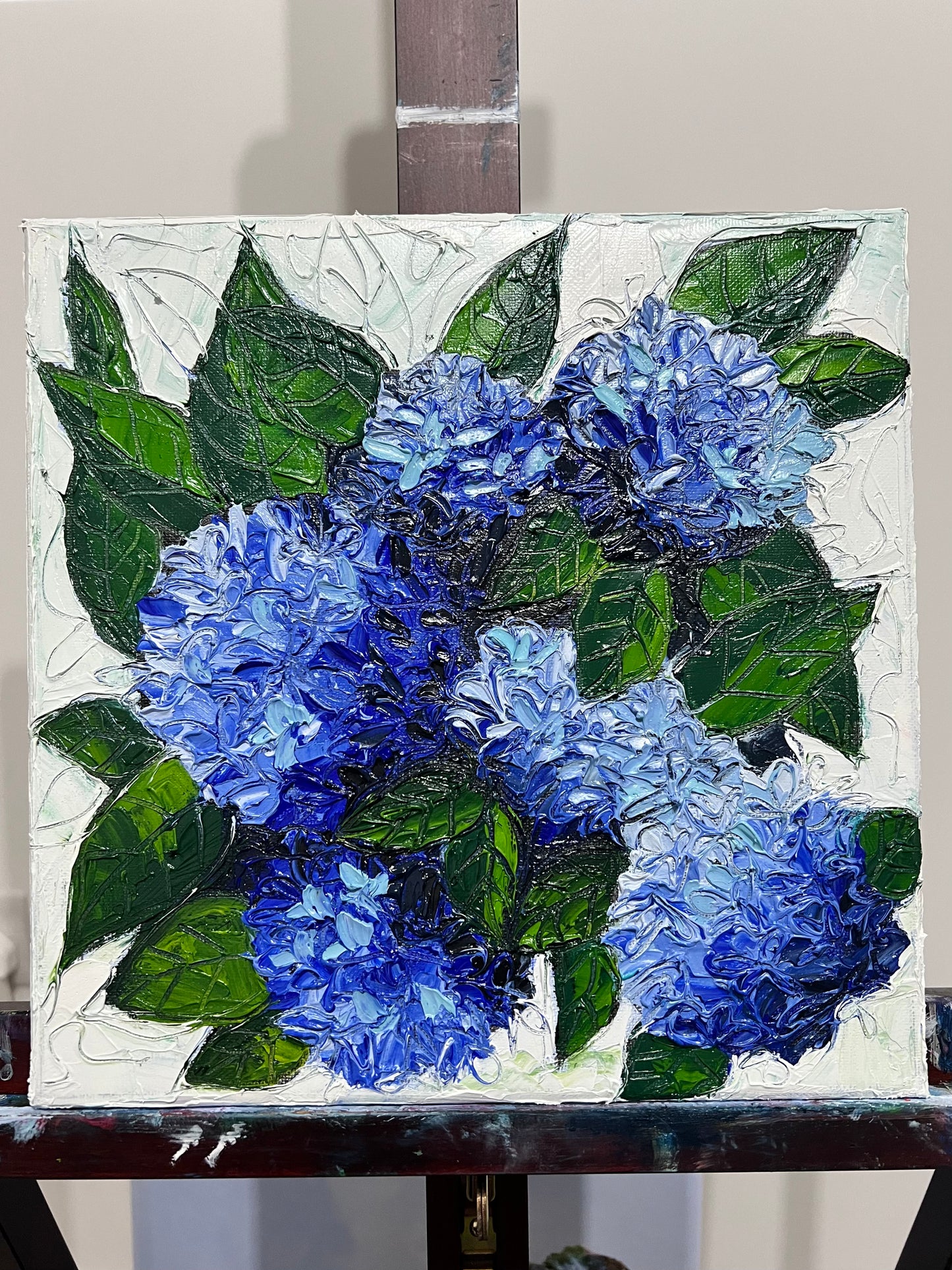 Blue Hydrangea - 10"x10"