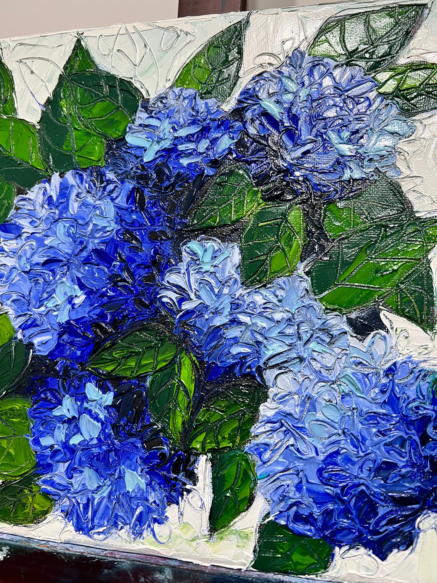 Blue Hydrangea - 10"x10"