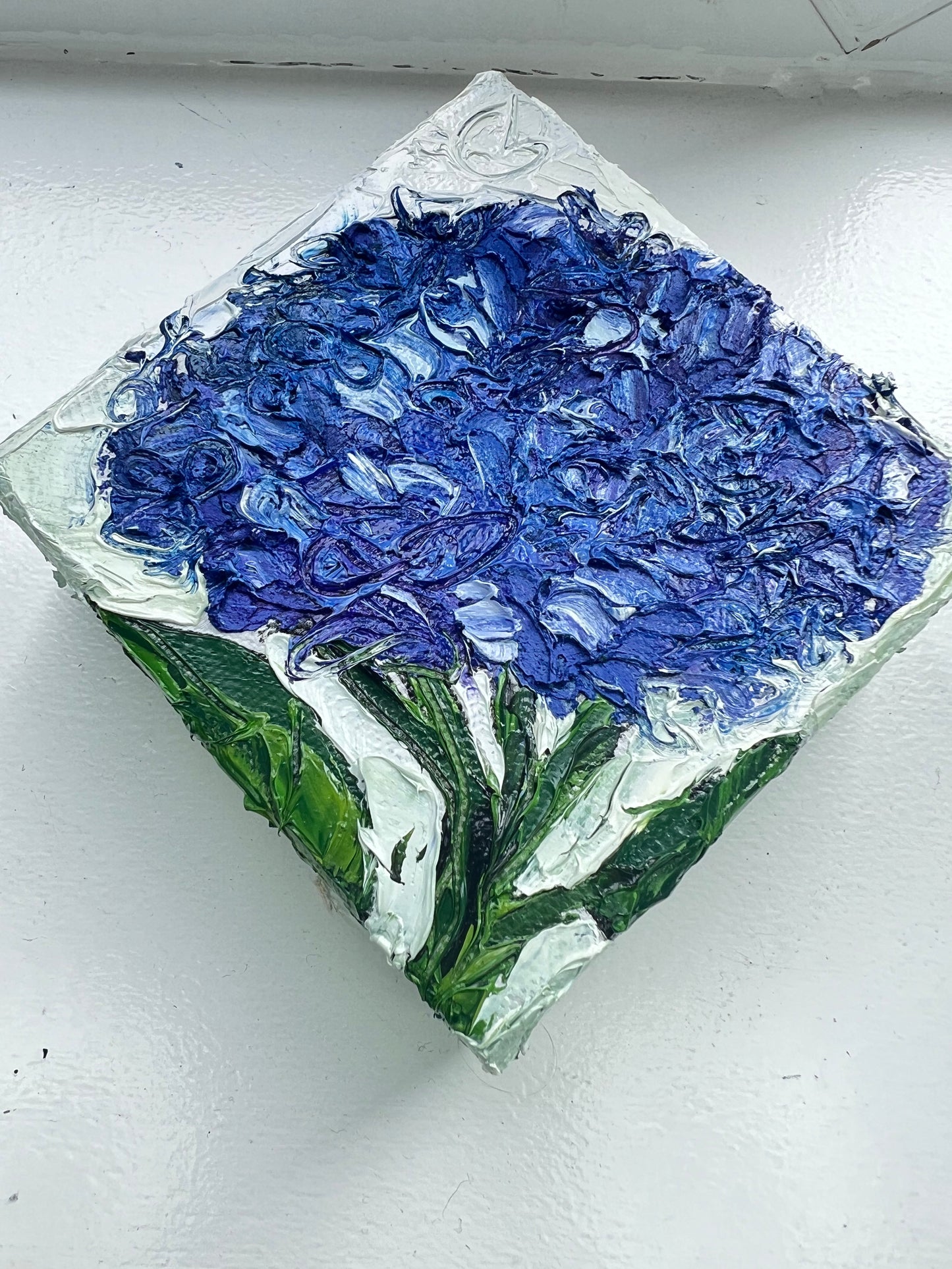 Blue Hydrangea (mini 1) - 4" x 4"